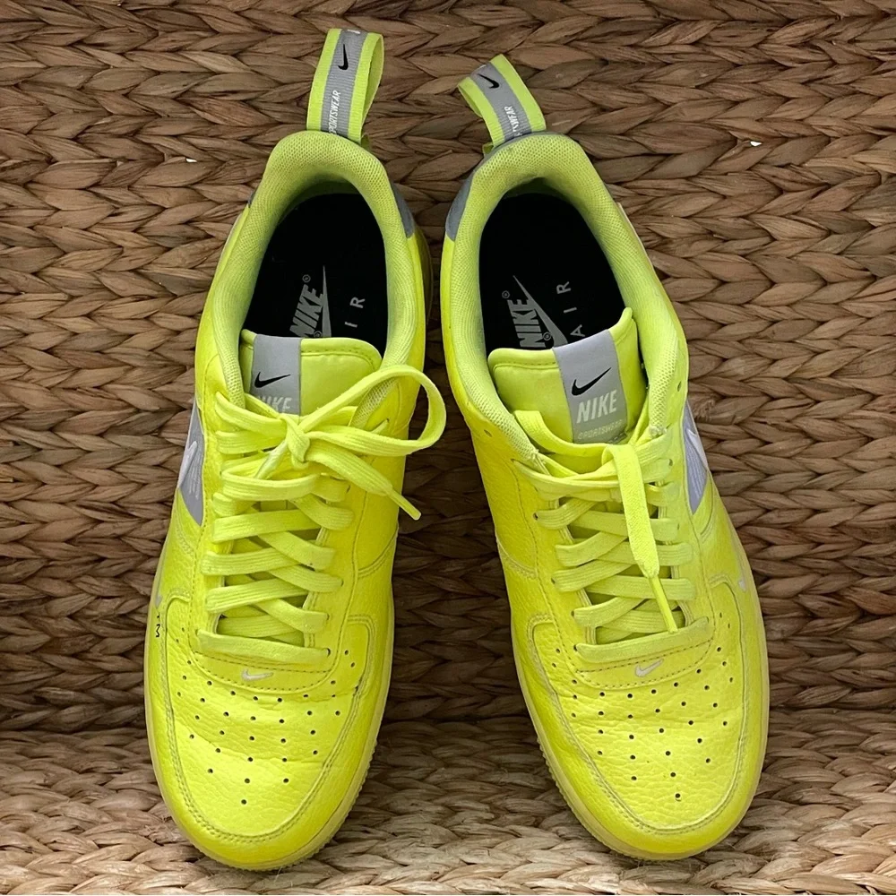 Nike Air Force 1 Utility Volt 2 Neon‎ Yellow Sneaker Shoes
